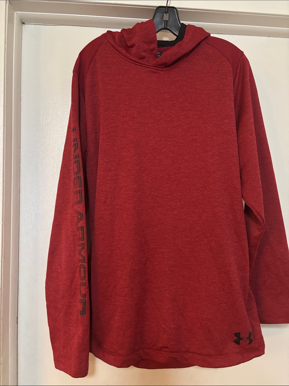 Under Armour Red Athletic Hooded Long-Sleeve - Picture 1 of 7